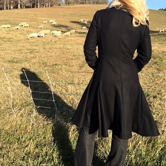 RED Valentino Jackets & Blazers - Authentic RED Valentino Black A Line Coat M